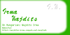 irma wajdits business card